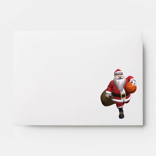 Santa Claus Basketball Player Envelopes (Front)