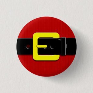 Santa Claus Belt 1 Inch Round Button