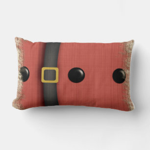 santa claus belt and buttons lumbar pillow