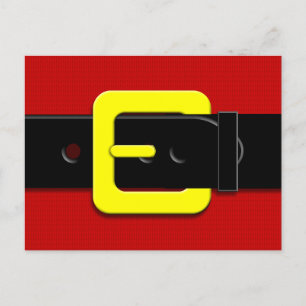 Santa Claus Belt Buckle Holiday Postcard