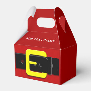 Santa Claus Belt Custom Name Favor Box