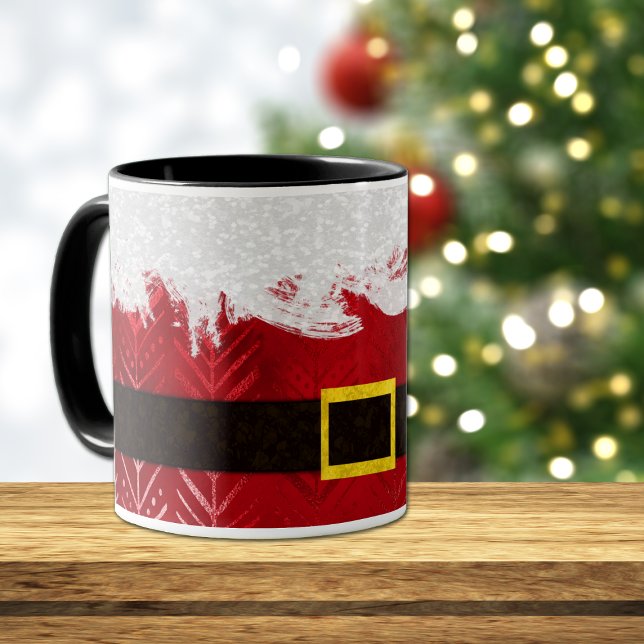 Santa Claus Belt Cute Christmas Mug (Créateur téléchargé)