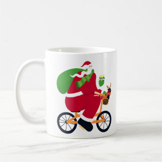 Santa Claus bike Coffee Mug