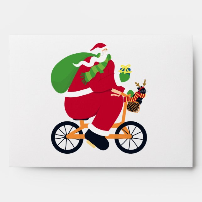 Santa Claus bike  Envelope (Front)