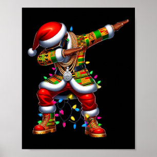 Santa Claus Black African American Xmas Pyjamas 0  Poster