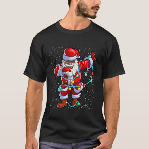 Santa Claus Black Christmas Afro African American T-Shirt