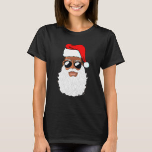 Santa Claus Black Xmas Santa Afro African American T-Shirt