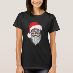 Santa Claus Black Xmas Santa Afro African American T-Shirt