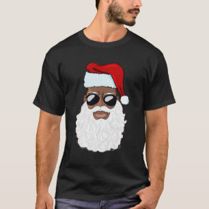 Santa Claus Black Xmas Santa Afro African American T-Shirt