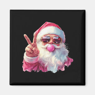 Santa Claus Blowing Bubble Gum Nk Sungles Christma Magnet