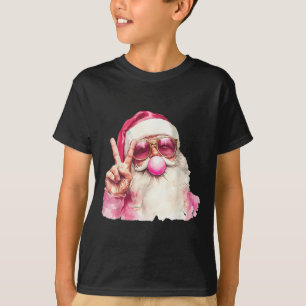 Santa Claus Blowing Bubble Gum Nk Sungles Christma T-Shirt