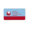 Santa Claus blue Address Label