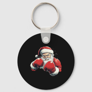 Santa Claus Boxing - Santa Claus With Boxing Glove Keychain