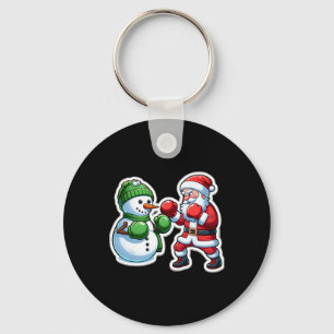 Santa Claus Boxing Snowman Christmas  Keychain