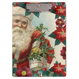 Santa Claus bringing gifts and presents Clipboard