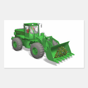 Santa Claus Bulldozer Operator Sticker