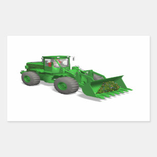 Santa Claus Bulldozer Operator Sticker