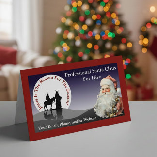 Santa Claus Business Card Folding Tent
