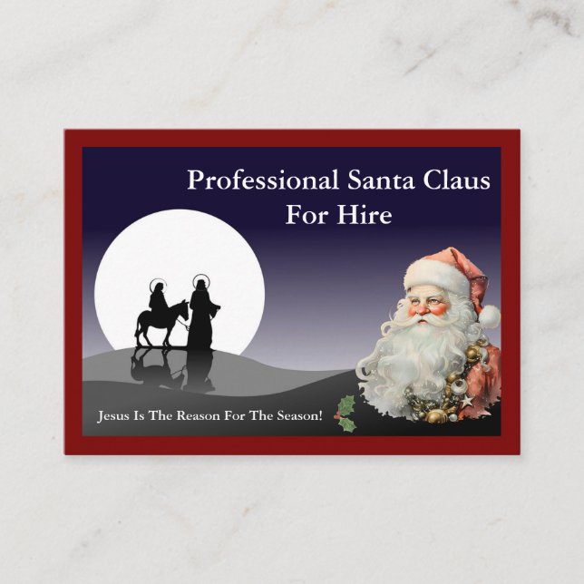 Santa Claus Business Card Jumbo Big (Front)