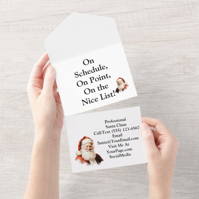 Santa Claus Business Mail Card all-in-one (Tearaway)