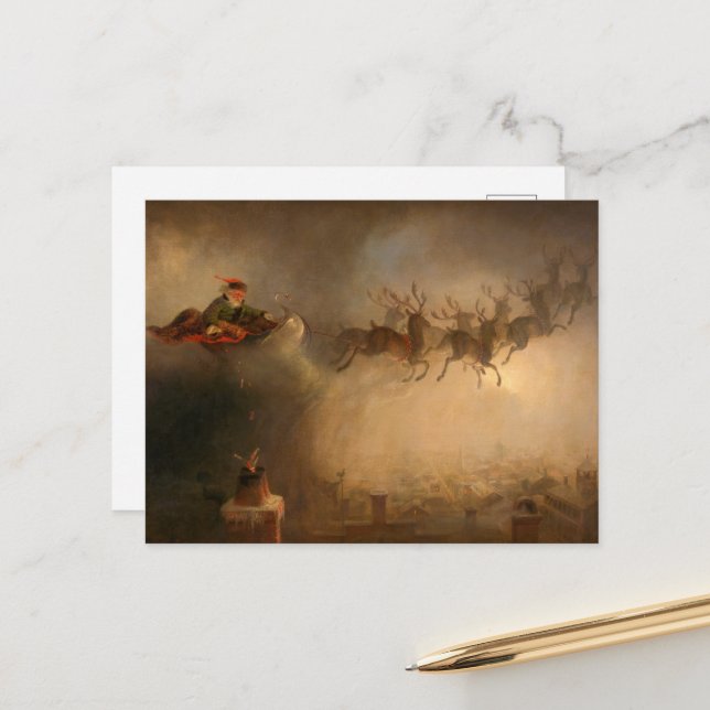 Santa Claus by William Holbrook Beard Postcard (Front/Back In Situ)