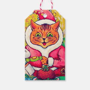 Santa Claus Cat, Louis Wain Gift Tags