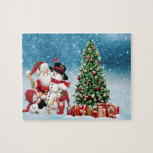 Santa Claus Celebrating Christmas Jigsaw Puzzle (Horizontal)