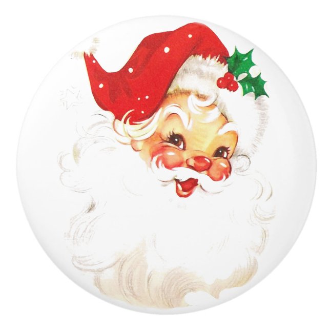Santa Claus Ceramic Knob (Front)