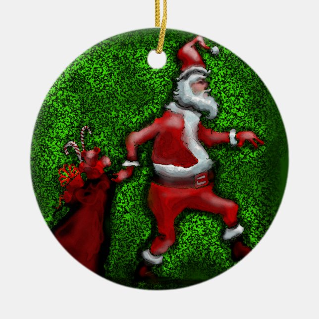 Santa Claus Ceramic Ornament (Front)