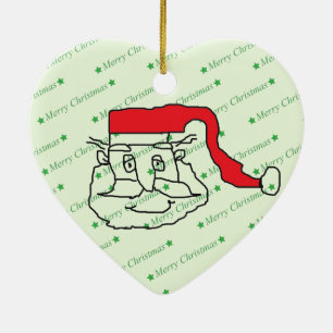 Santa Claus Ceramic Ornament