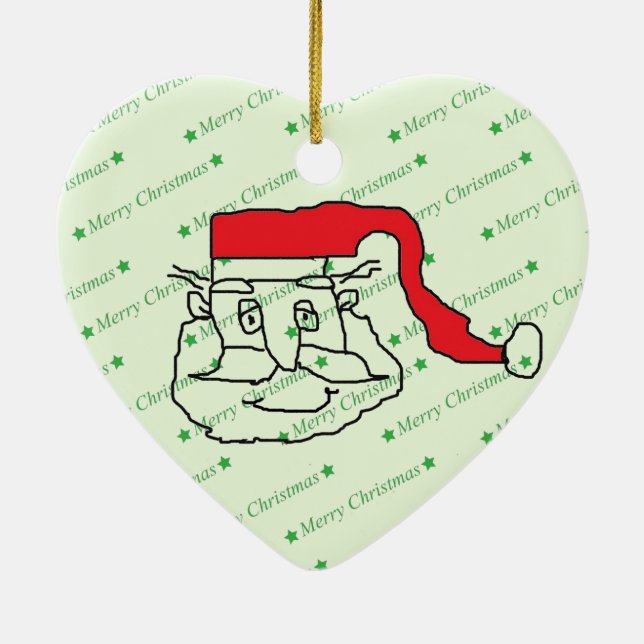 Santa Claus Ceramic Ornament (Back)