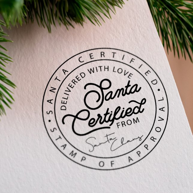 Santa Claus Certified Delivery Approval Seal Rubber Stamp (Santa Claus Certified Delivery Approval Seal Rubber Stamp)