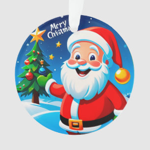 Santa Claus Cheerful Greeting Ornament