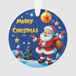 Santa Claus Cheerful Greeting Ornament