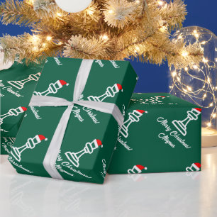 Santa Claus chess pawn personalized Christmas  Wrapping Paper