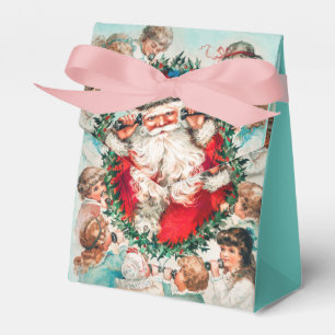Santa Claus & Children Merry Christmas Favor Box