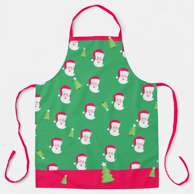 Santa Claus, Christmas All-Over Print Apron (Front)