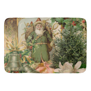 Santa Claus Christmas Antique Beautiful Art Bath Mat