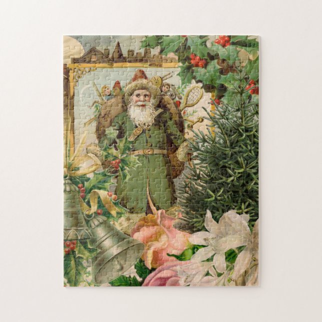 Santa Claus Christmas Antique Beautiful Art Jigsaw Puzzle (Vertical)