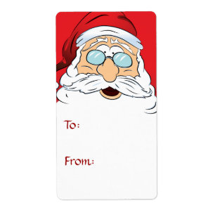 Santa Claus Christmas Avery Label