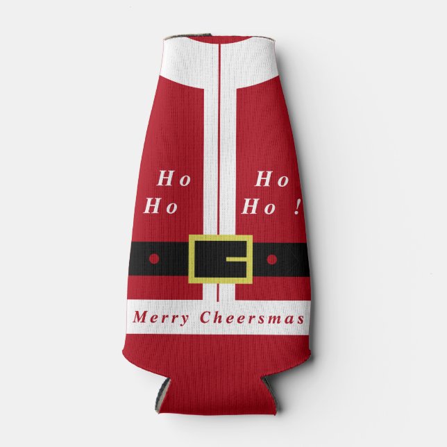 Santa Claus Christmas Bottle Cooler (Front)