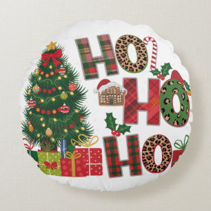 Santa Claus Christmas Decorations Pillowcase Xmas Round Pillow