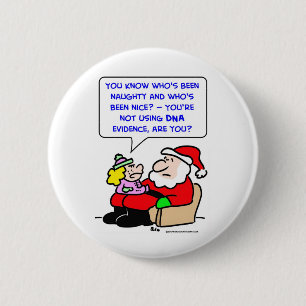 santa claus christmas dna evidence 2 inch round button