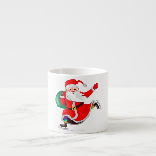 Santa Claus Christmas Espresso Cup (Front)