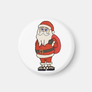 Santa Claus Christmas Flip Flops Magnet