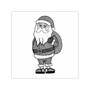 Santa Claus Christmas Flip Flops Self-inking Stamp