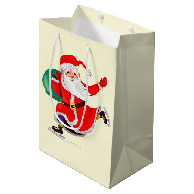 Santa Claus Christmas Gift Bag (Front Angled)