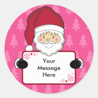 Santa Claus Christmas Gift Tag Sticker
