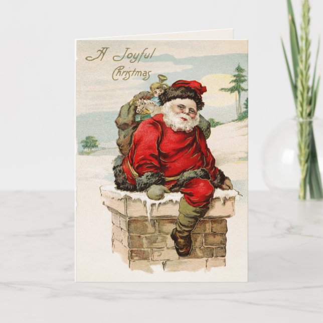 Santa Claus Christmas Greeting Card (Front)