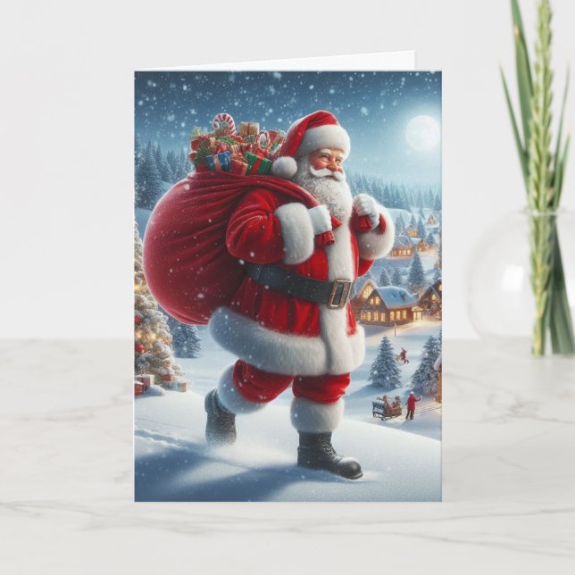 Santa Claus Christmas Greeting Cards (Front)